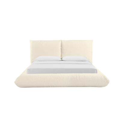 Romp Cream 100% Recycled Linen King Bed - Skandi London