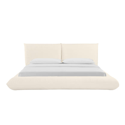 Romp Cream 100% Recycled Linen Super King Bed - Skandi London