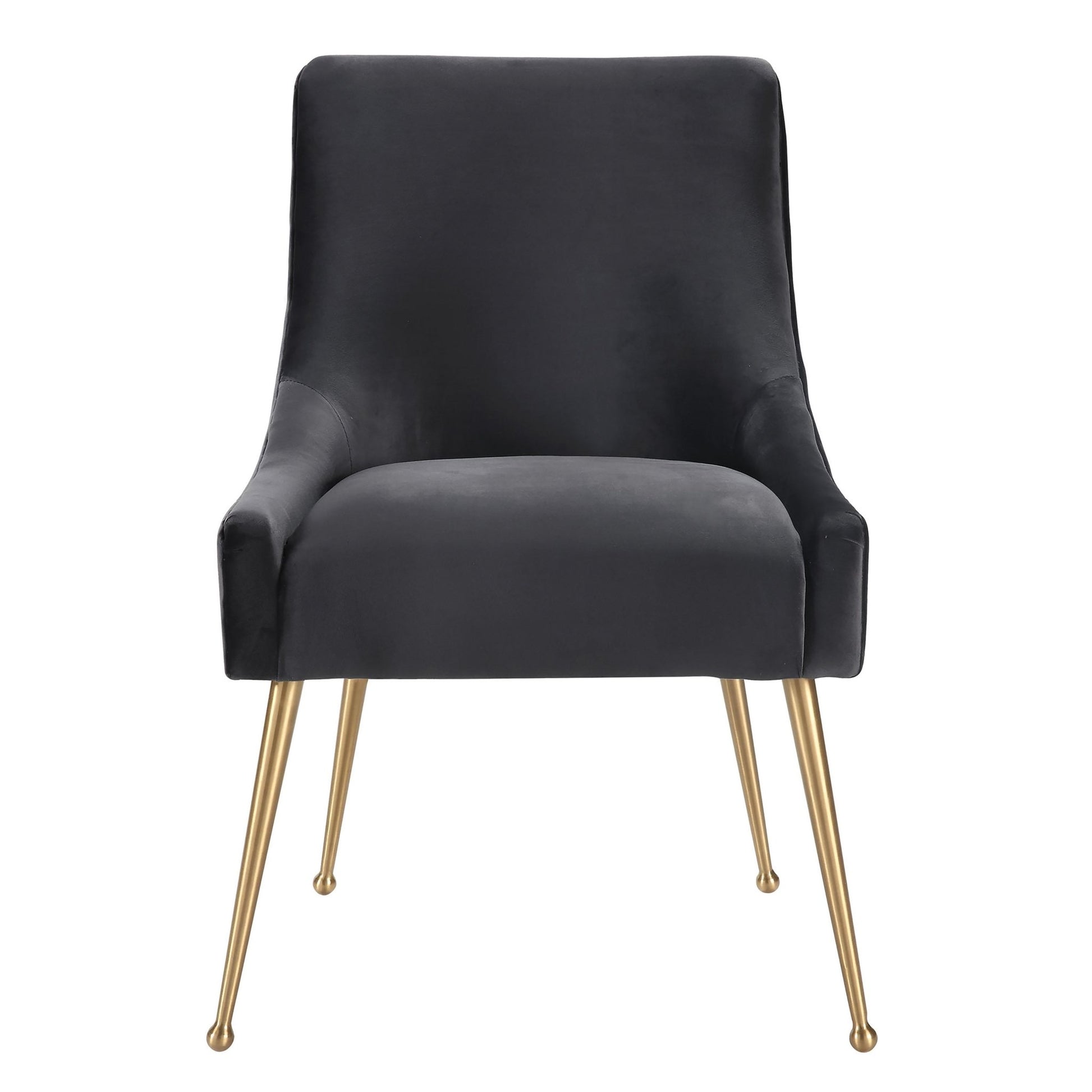 Beatrix Grey Velvet Side Chair - Skandi London