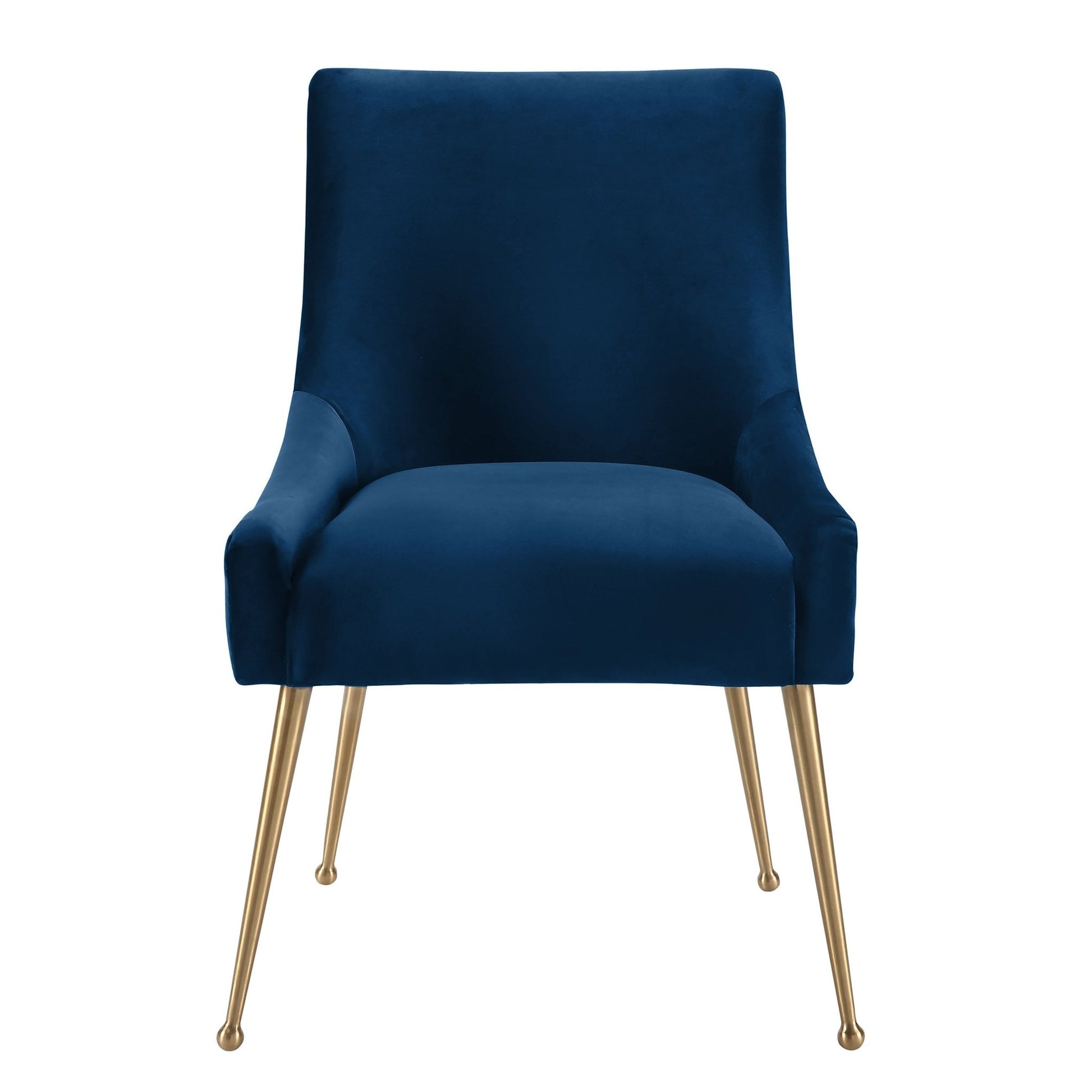 Beatrix Navy Velvet Side Chair - Skandi London