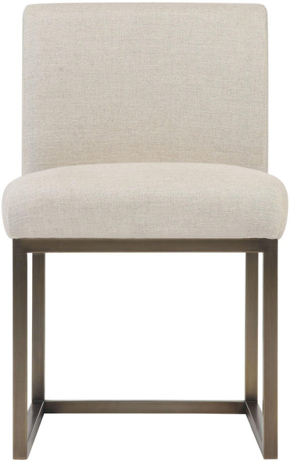Haute Beige Linen Chair in Brass - Skandi London