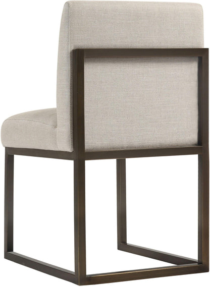 Haute Beige Linen Chair in Brass - Skandi London