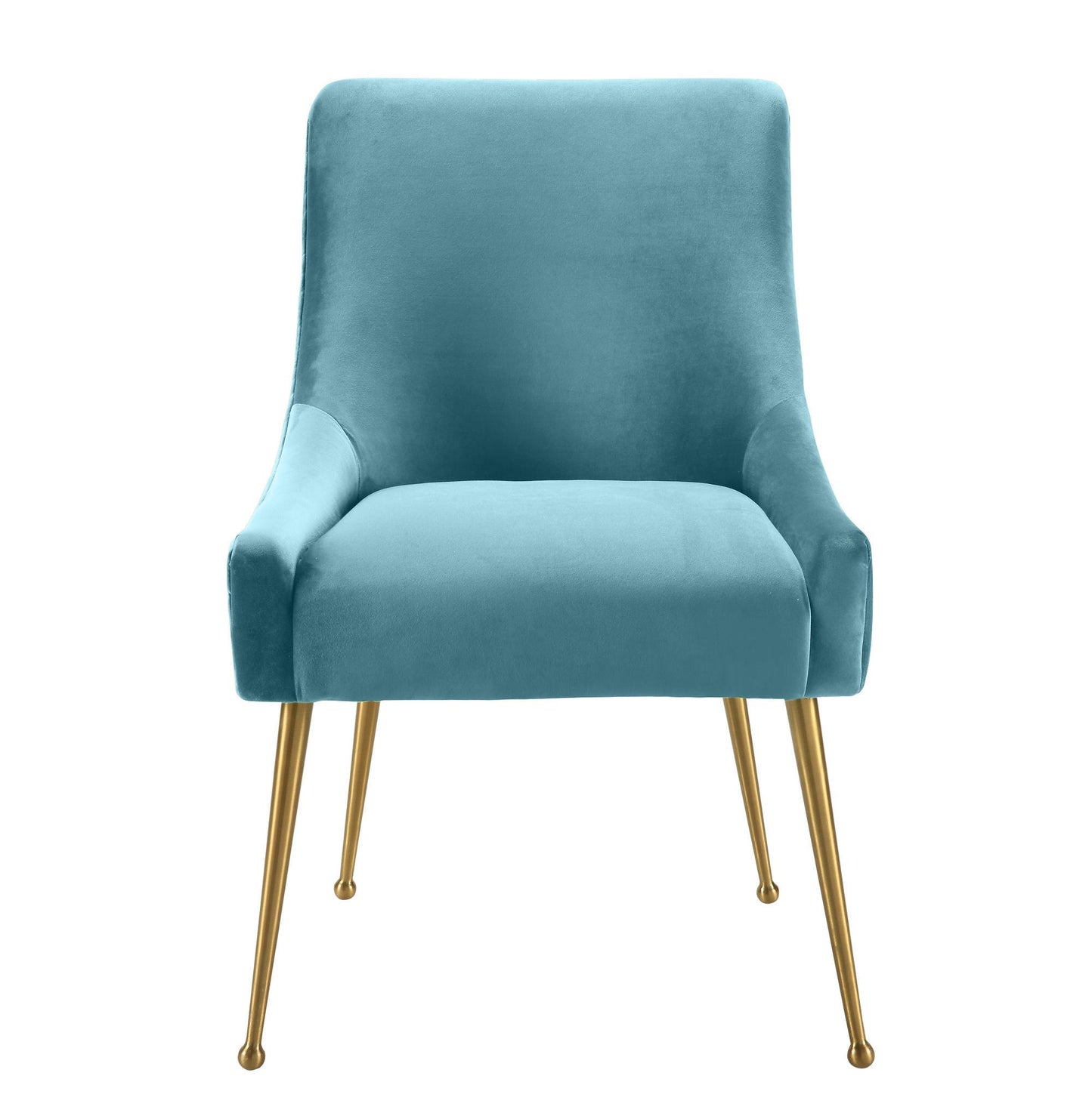 Beatrix Sea Blue Velvet Side Chair - Skandi London
