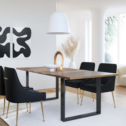 Beatrix Black Velvet Side Chair - Skandi London