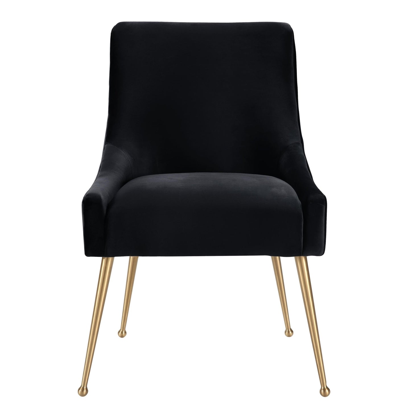 Beatrix Black Velvet Side Chair - Skandi London