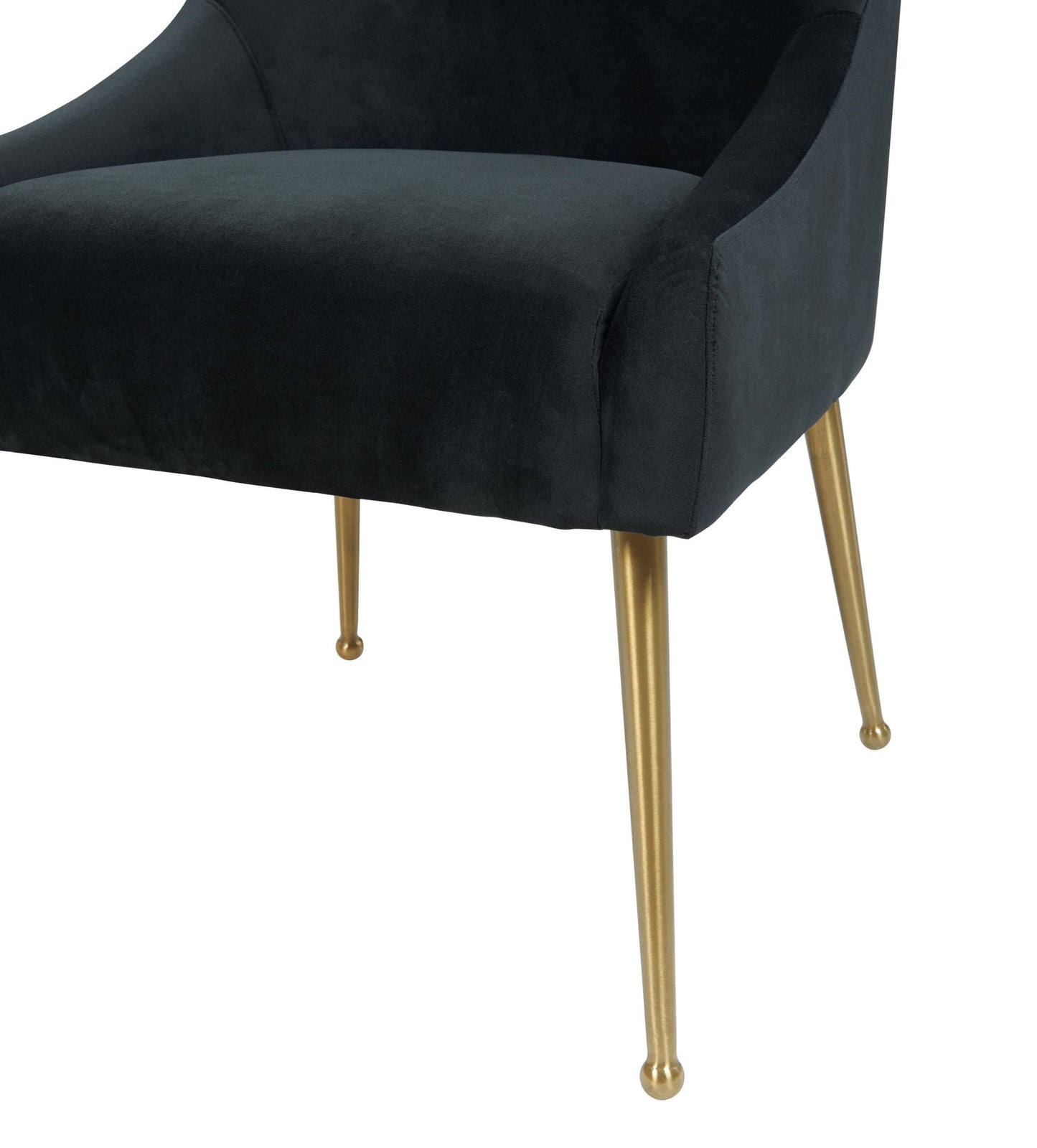 Beatrix Black Velvet Side Chair - Skandi London