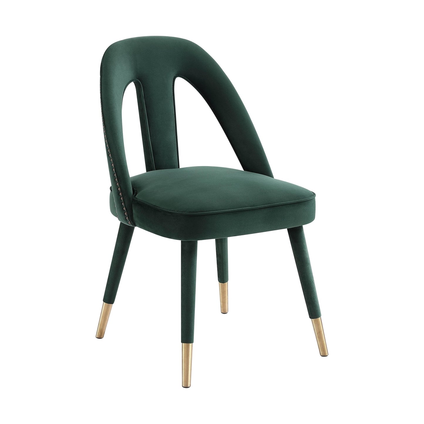 Petra Forest Green Velvet Side Chair - Skandi London