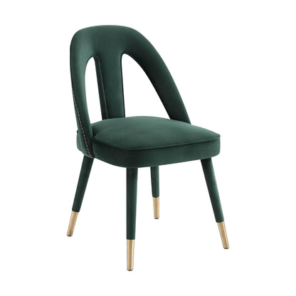 Petra Forest Green Velvet Side Chair - Skandi London
