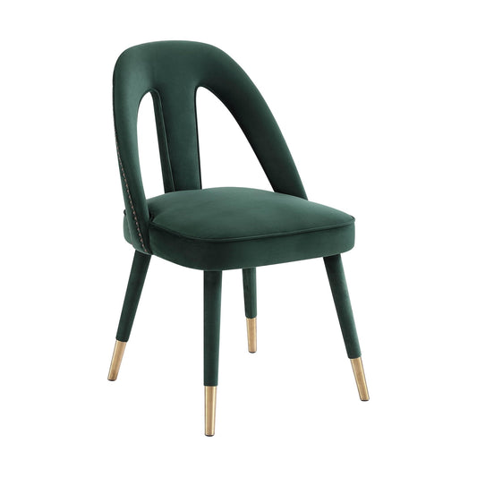Petra Forest Green Velvet Side Chair - Skandi London