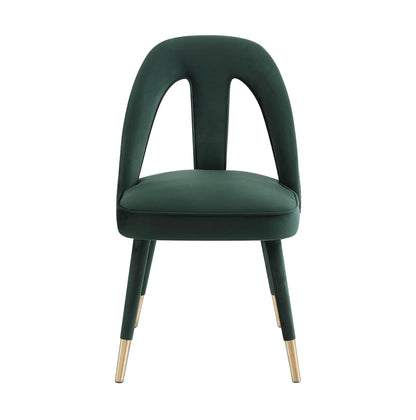 Petra Forest Green Velvet Side Chair - Skandi London
