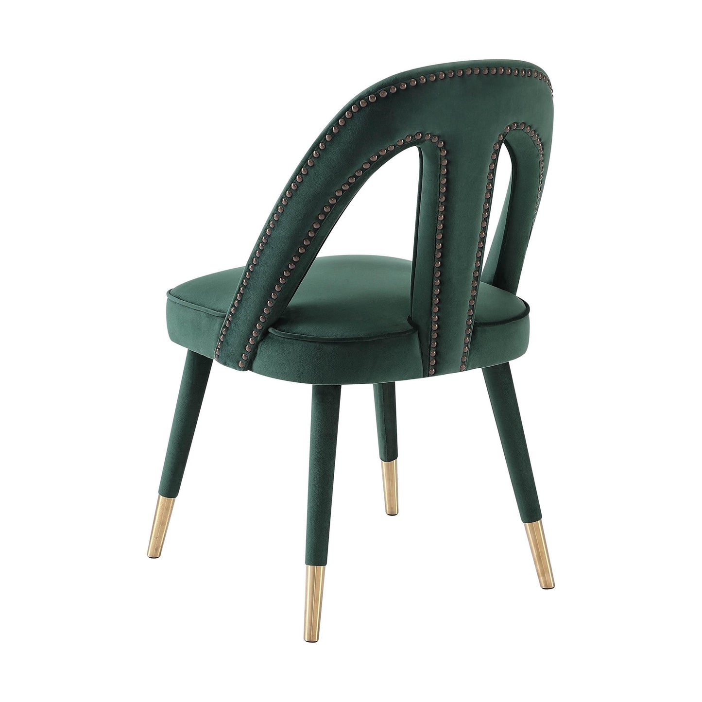 Petra Forest Green Velvet Side Chair - Skandi London