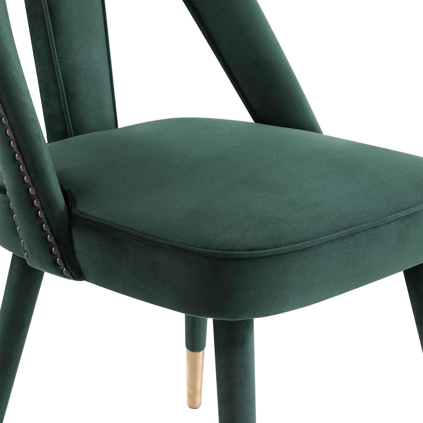 Petra Forest Green Velvet Side Chair - Skandi London
