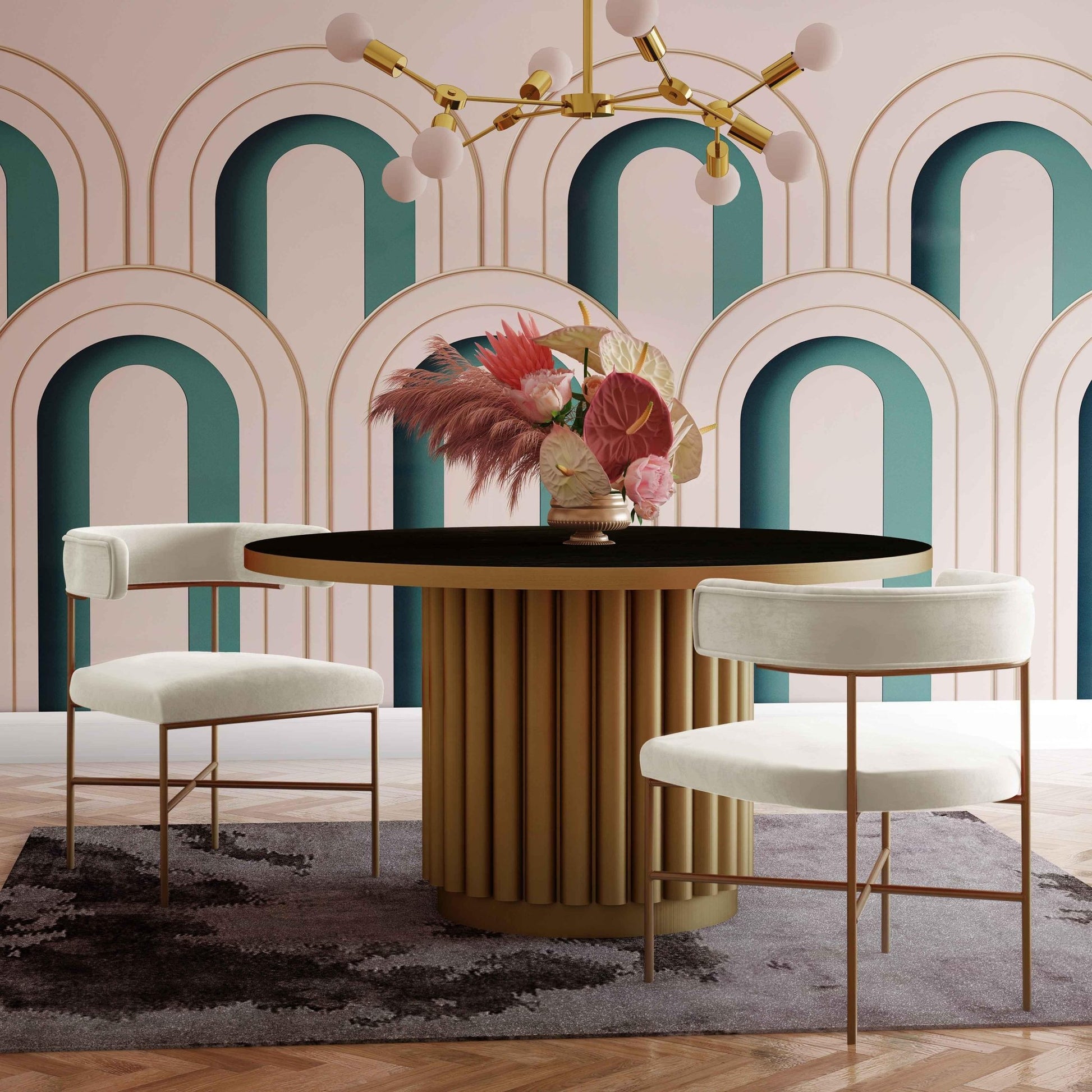 Kim Velvet Chair in Cream - Skandi London