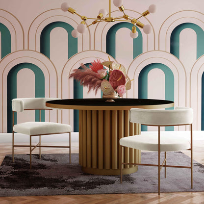 Kim Velvet Chair in Cream - Skandi London