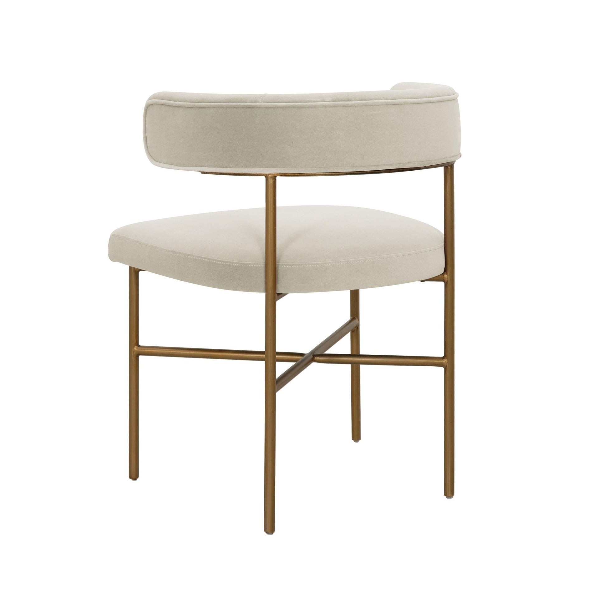 Kim Velvet Chair in Cream - Skandi London