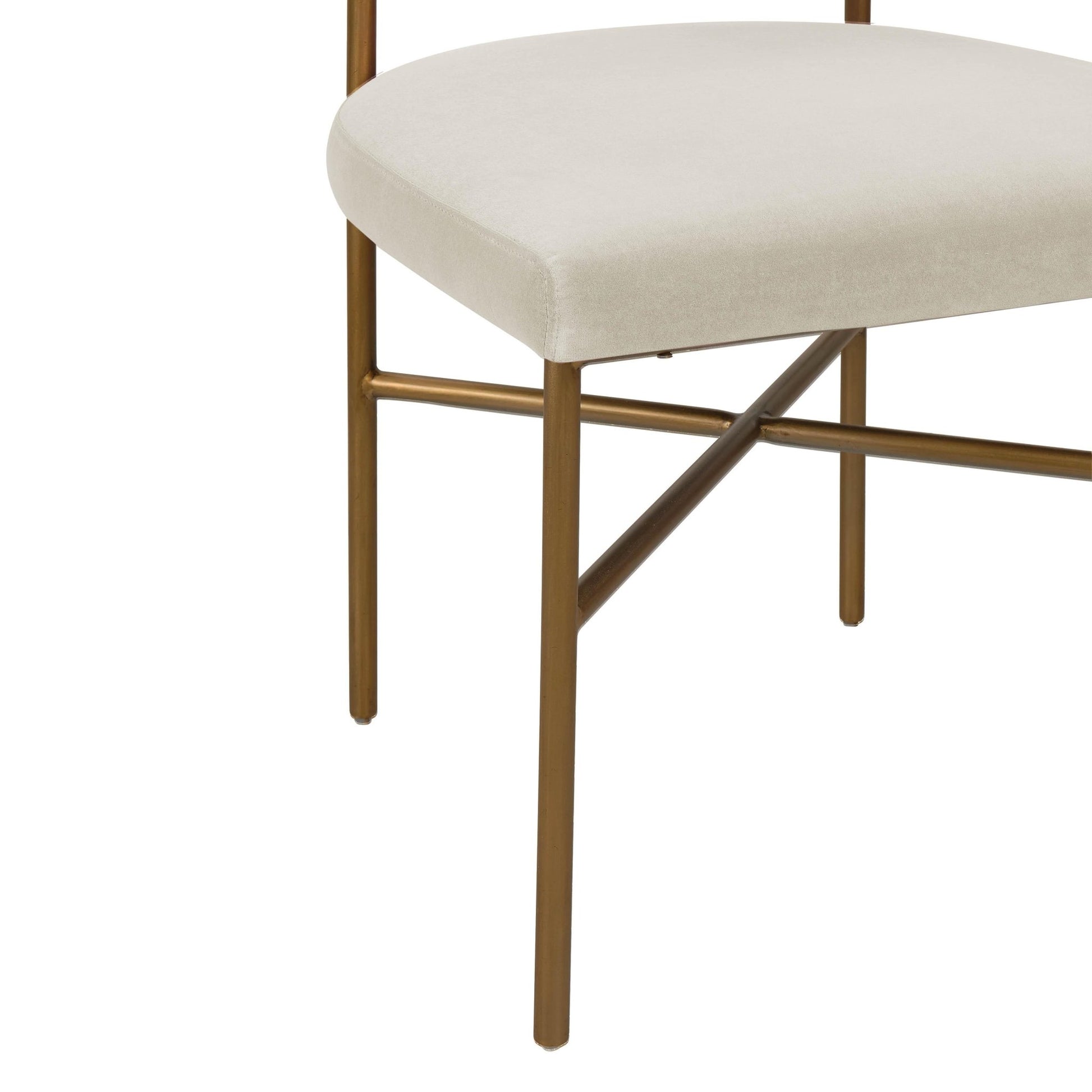 Kim Velvet Chair in Cream - Skandi London