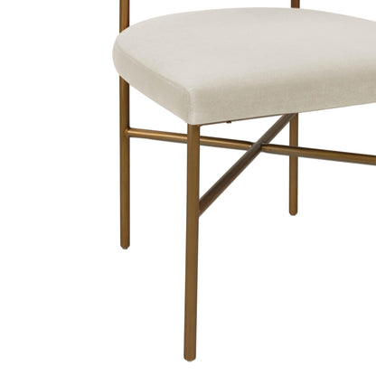 Kim Velvet Chair in Cream - Skandi London