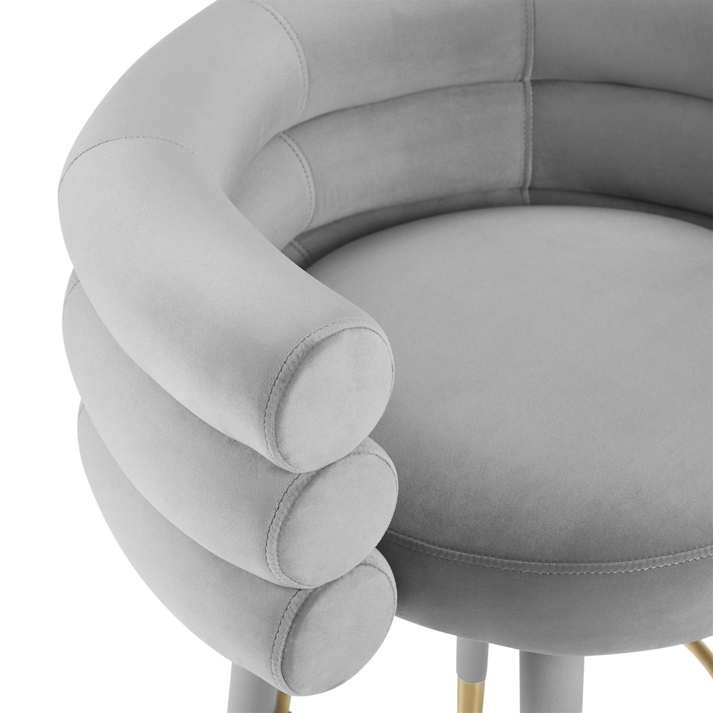 Betty Grey Velvet Barstool - Skandi London