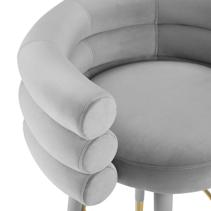 Betty Grey Velvet Barstool - Skandi London