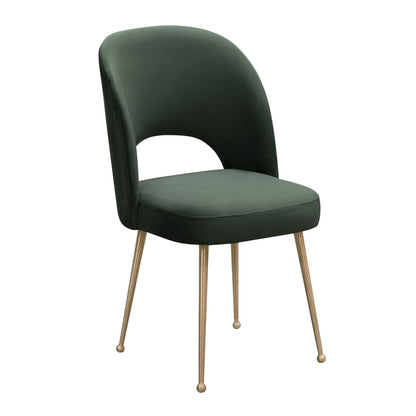 Swell Forest Green Velvet Chair - Skandi London