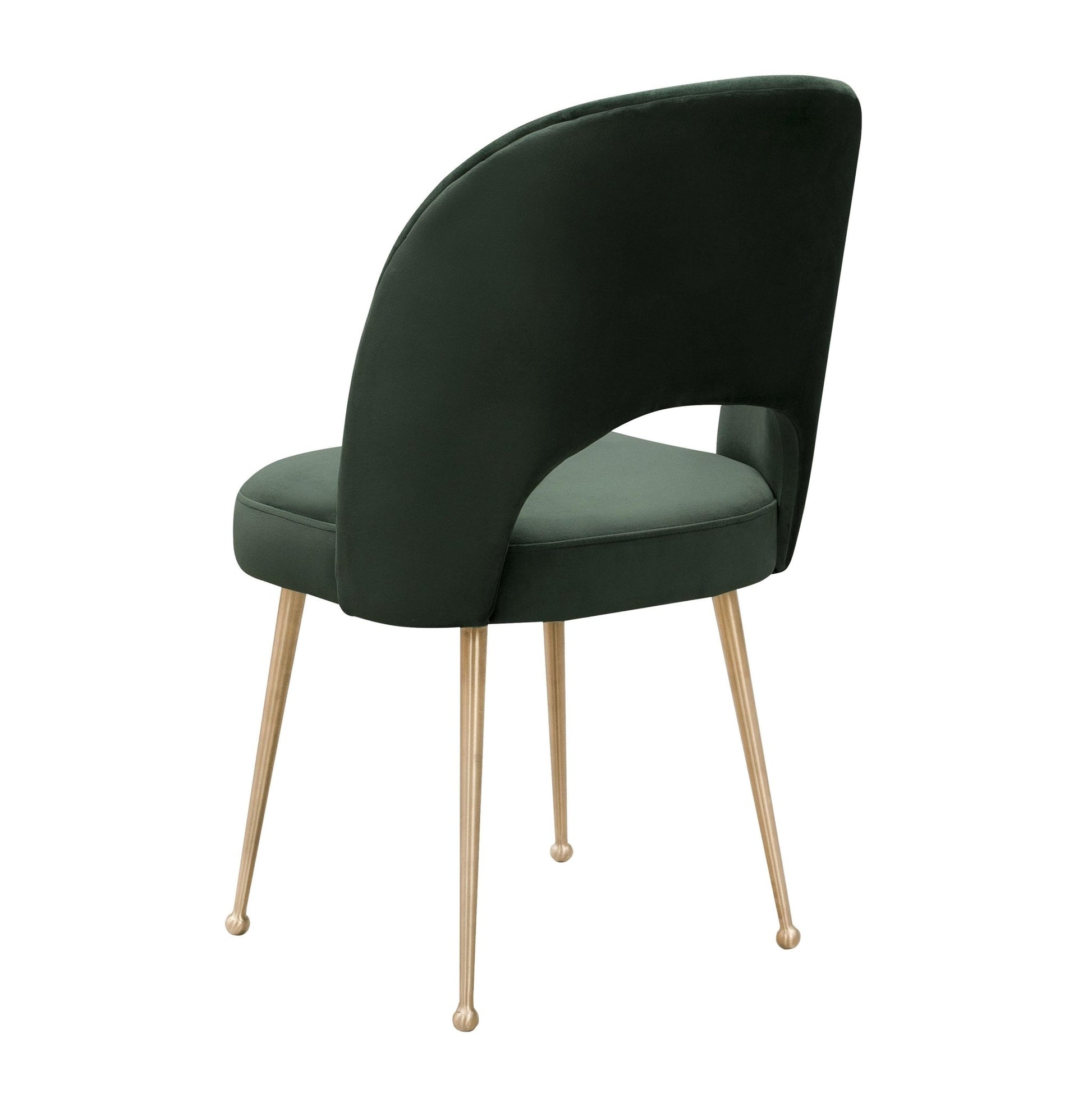 Swell Forest Green Velvet Chair - Skandi London