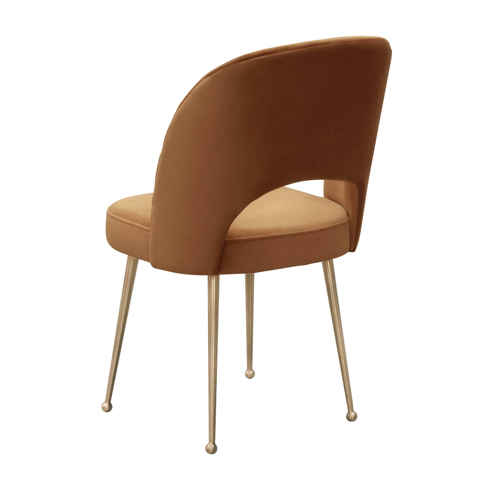 Swell Cognac Velvet Chair - Skandi London