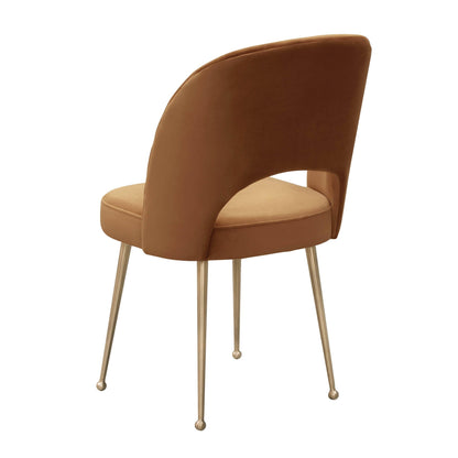 Swell Cognac Velvet Chair - Skandi London