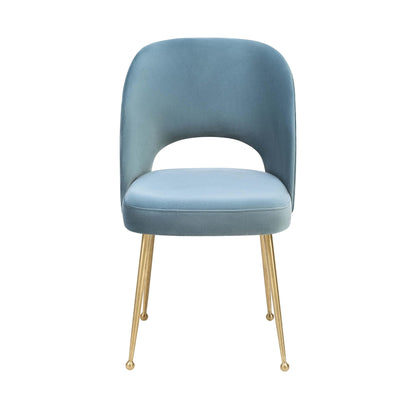 Swell Sea Blue Velvet Chair - Skandi London