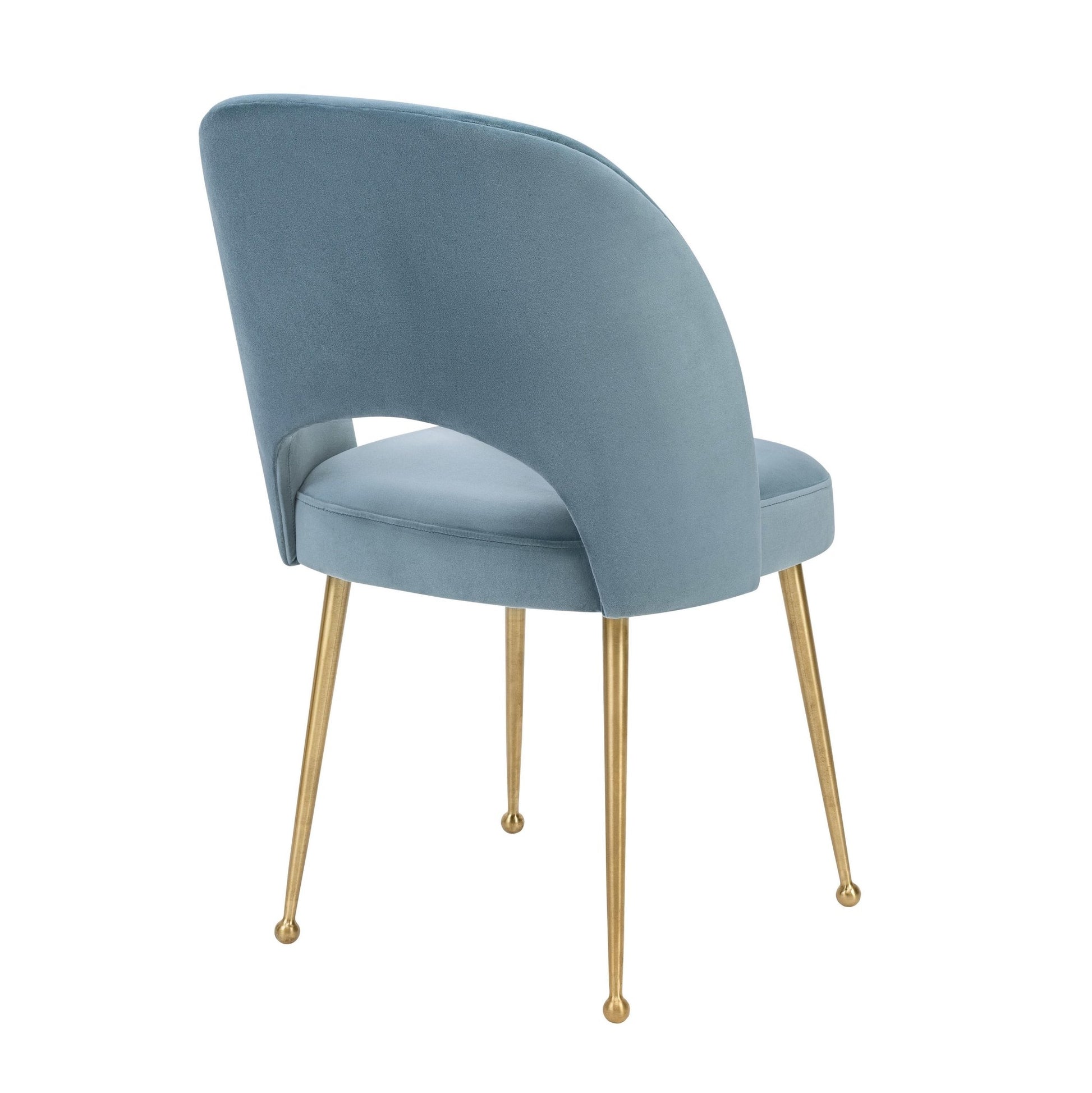 Swell Sea Blue Velvet Chair - Skandi London
