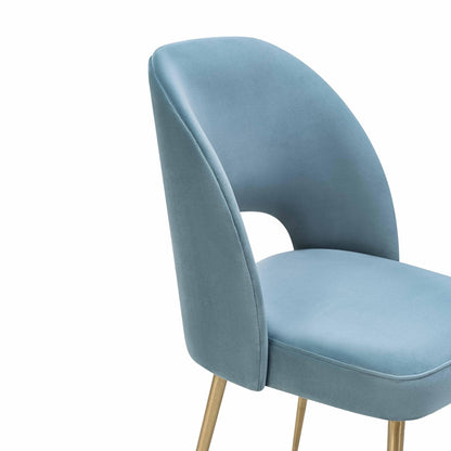 Swell Sea Blue Velvet Chair - Skandi London
