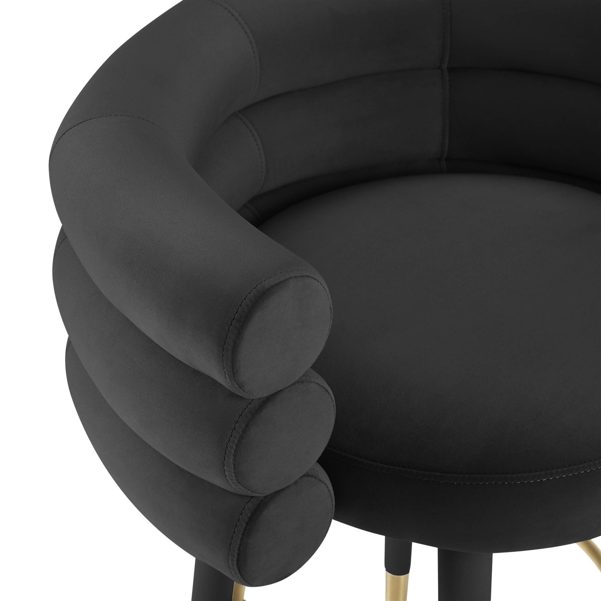 Betty Black Velvet Counter Stool - Skandi London