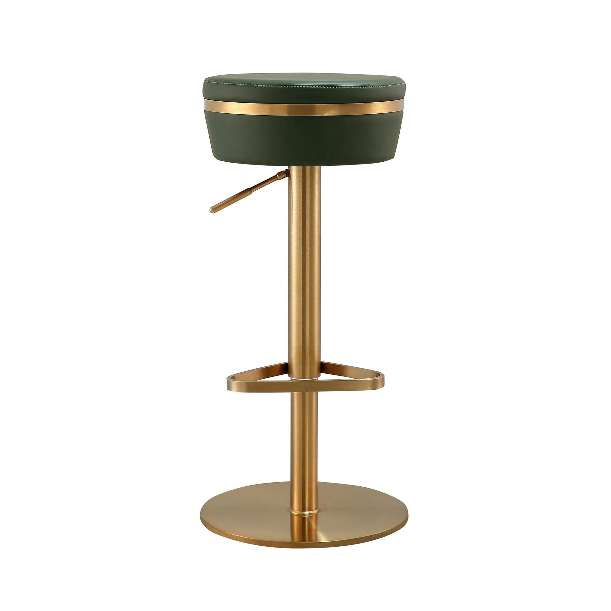 Astro Malachite Green and Gold Adjustable Stool - Skandi London