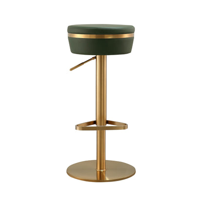 Astro Malachite Green and Gold Adjustable Stool - Skandi London