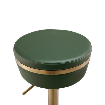 Astro Malachite Green and Gold Adjustable Stool - Skandi London