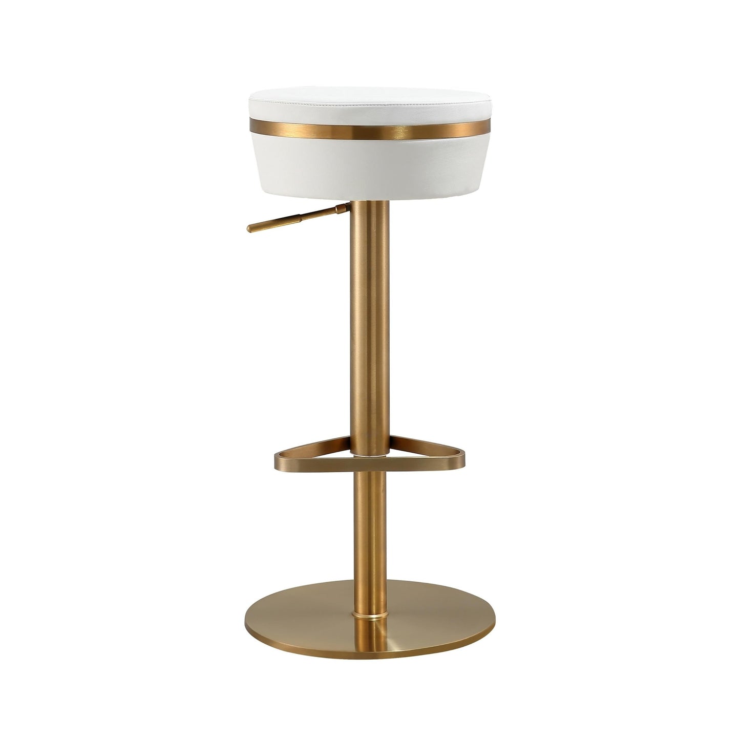 Astro White and Gold Adjustable Stool - Skandi London