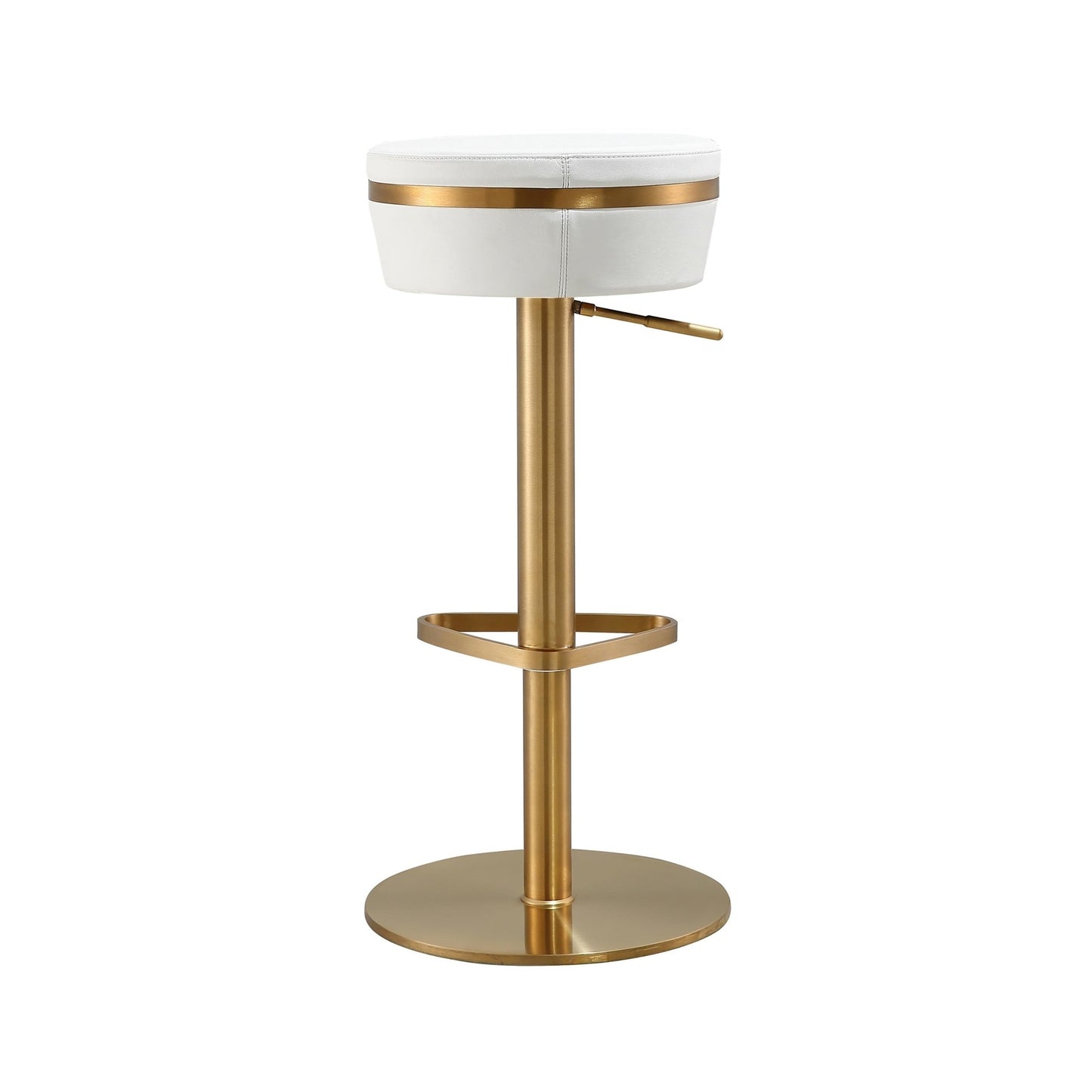 Astro White and Gold Adjustable Stool - Skandi London