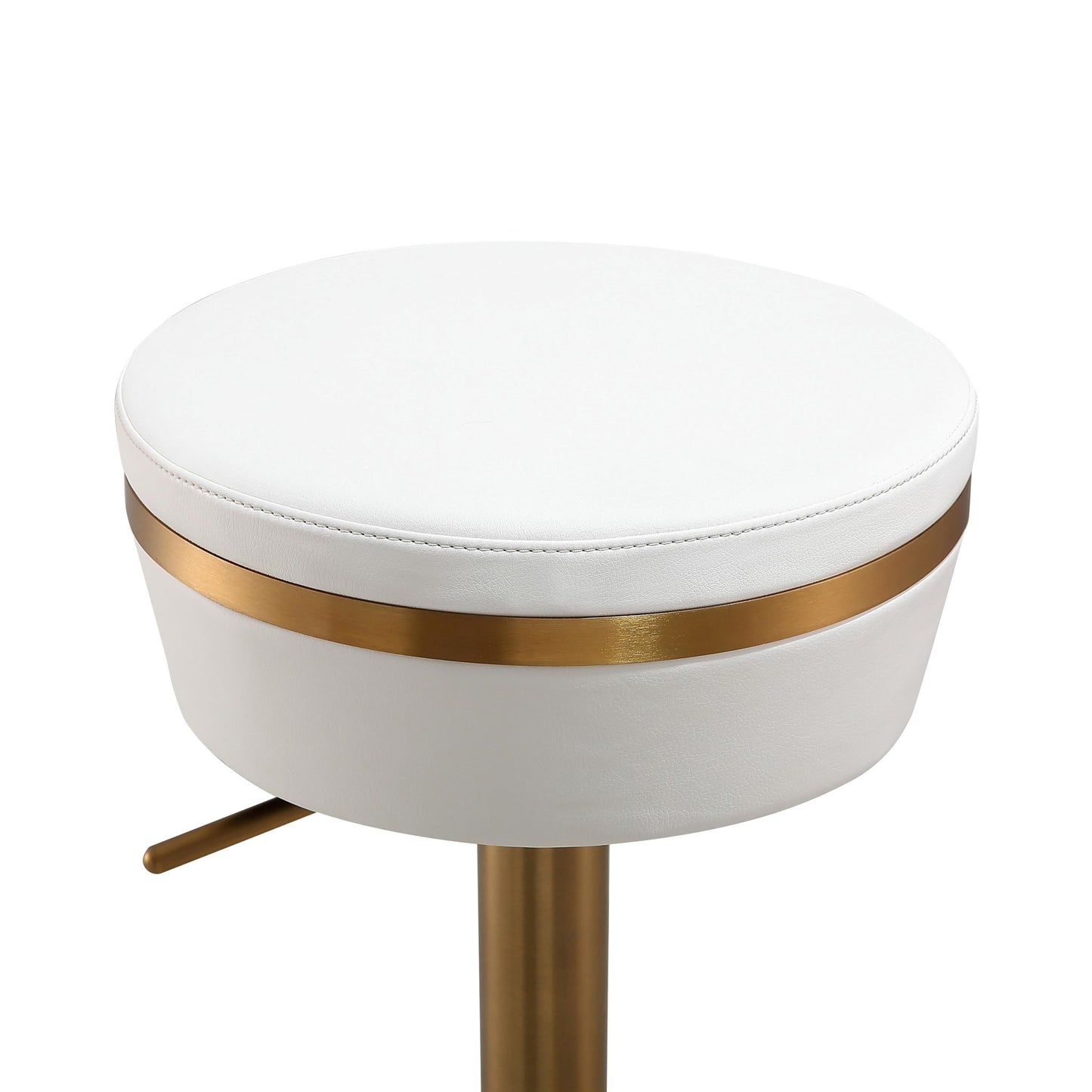Astro White and Gold Adjustable Stool - Skandi London