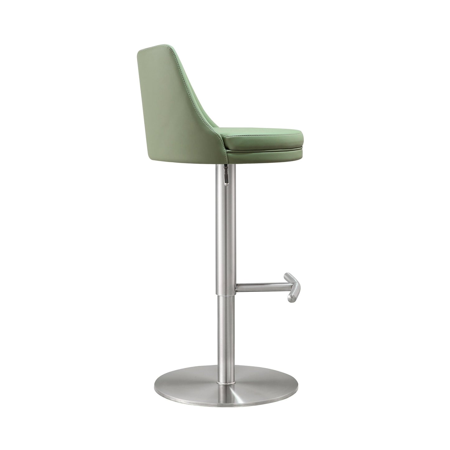 Reagan Sea Foam Green and Silver Adjustable Stool - Skandi London