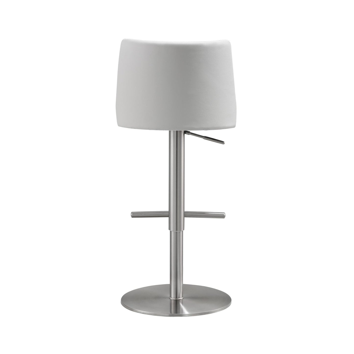 Reagan White and Silver Adjustable Stool - Skandi London