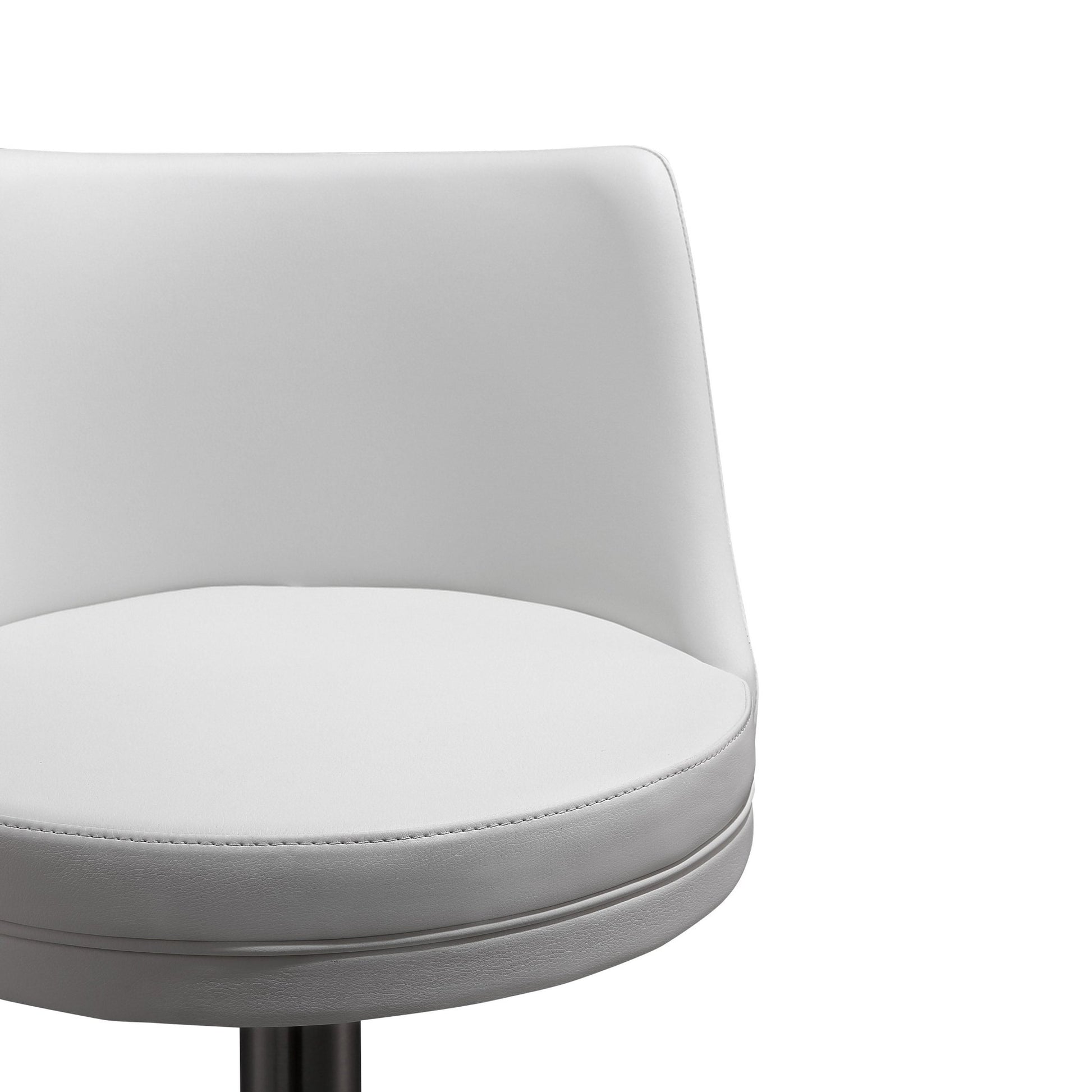 Reagan White and Silver Adjustable Stool - Skandi London