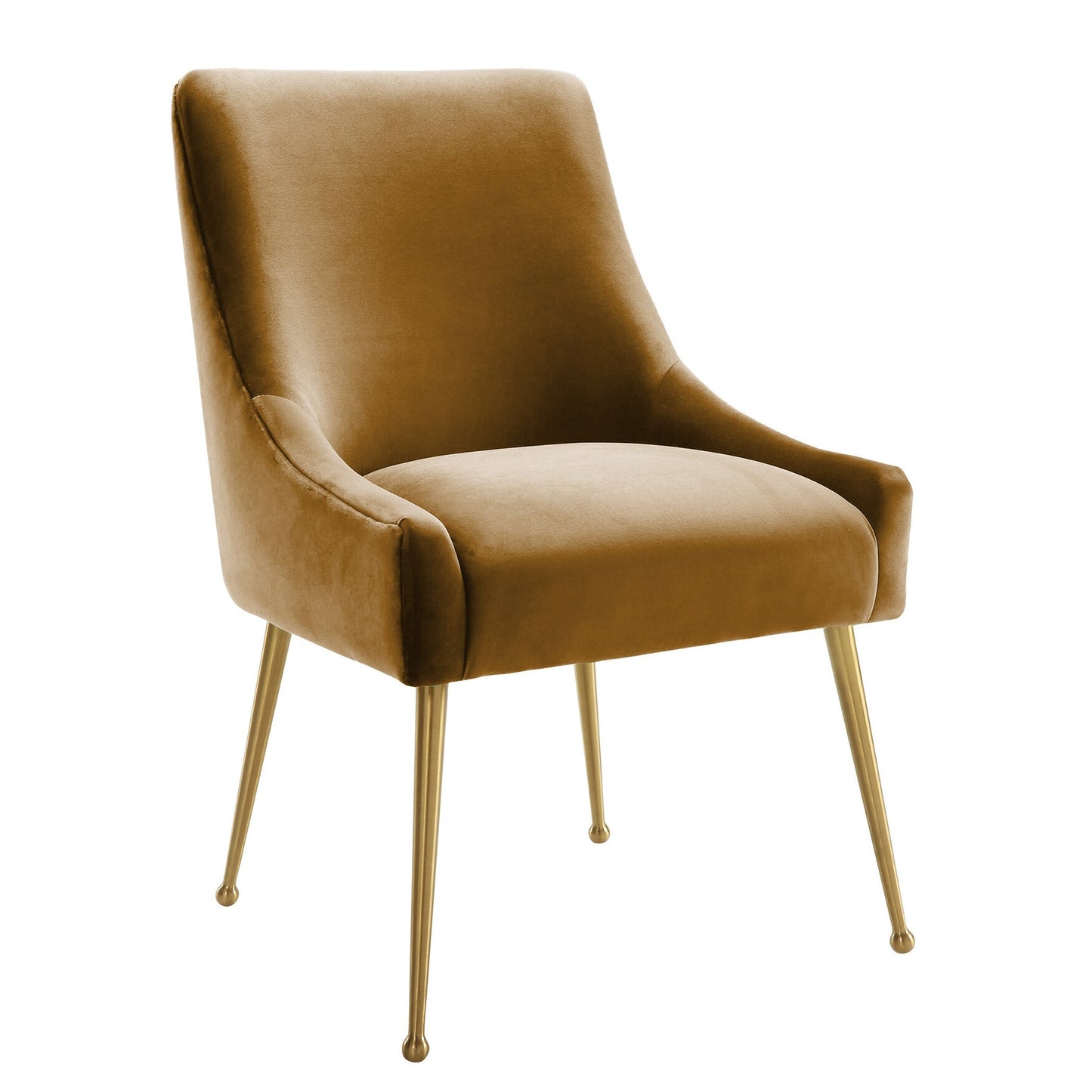 Beatrix Cognac Velvet Side Chair - Skandi London