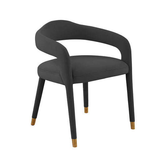 Lucia Black Velvet Dining Chair - Skandi London