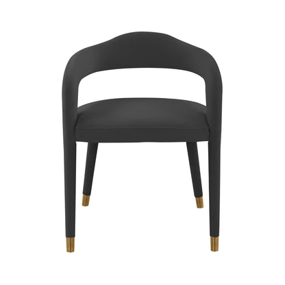 Lucia Black Velvet Dining Chair - Skandi London