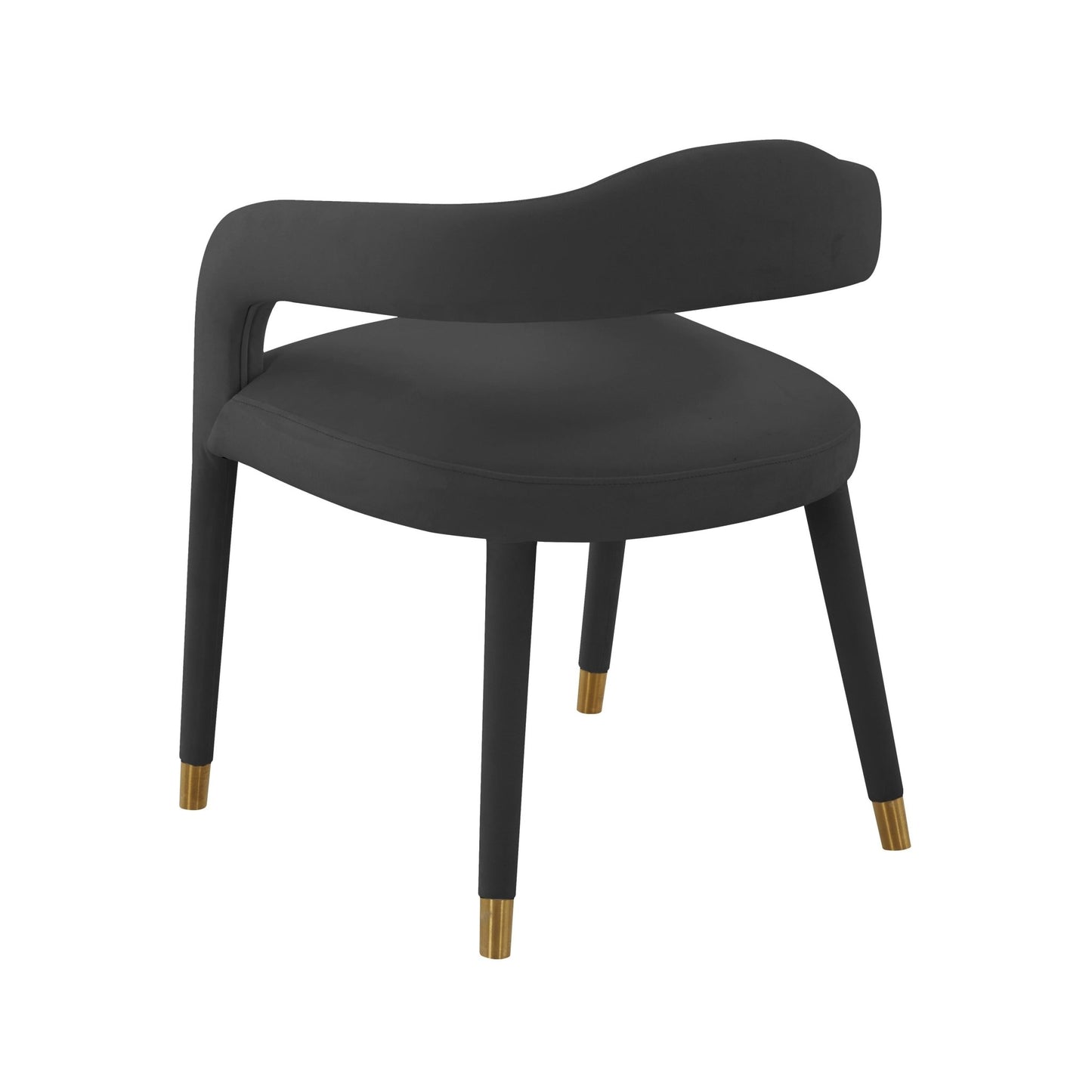 Lucia Black Velvet Dining Chair - Skandi London
