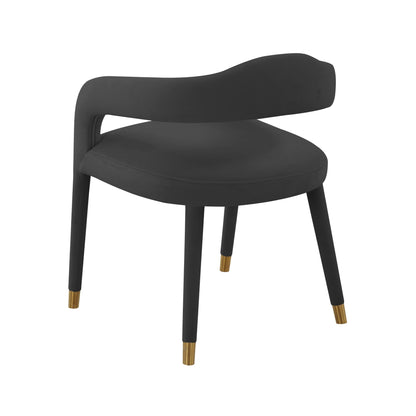 Lucia Black Velvet Dining Chair - Skandi London