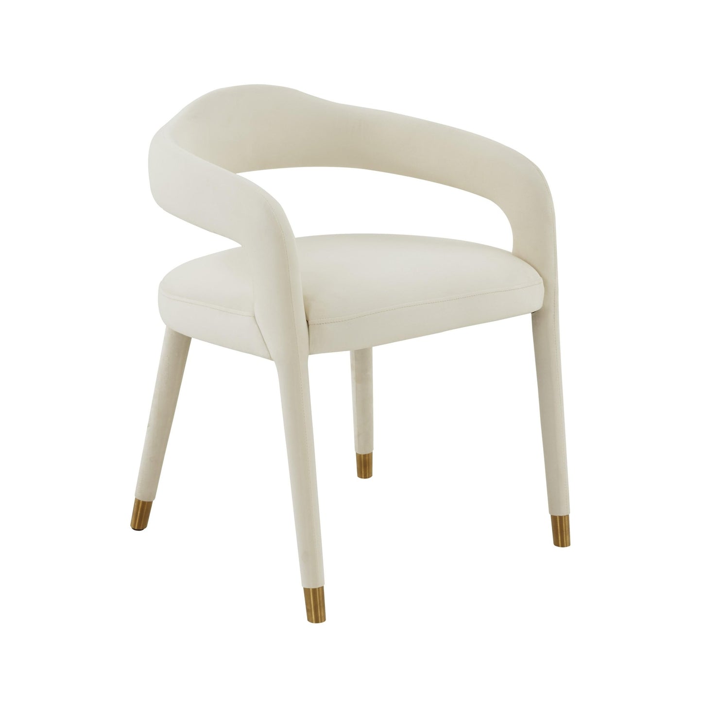 Lucia Cream Velvet Dining Chair - Skandi London