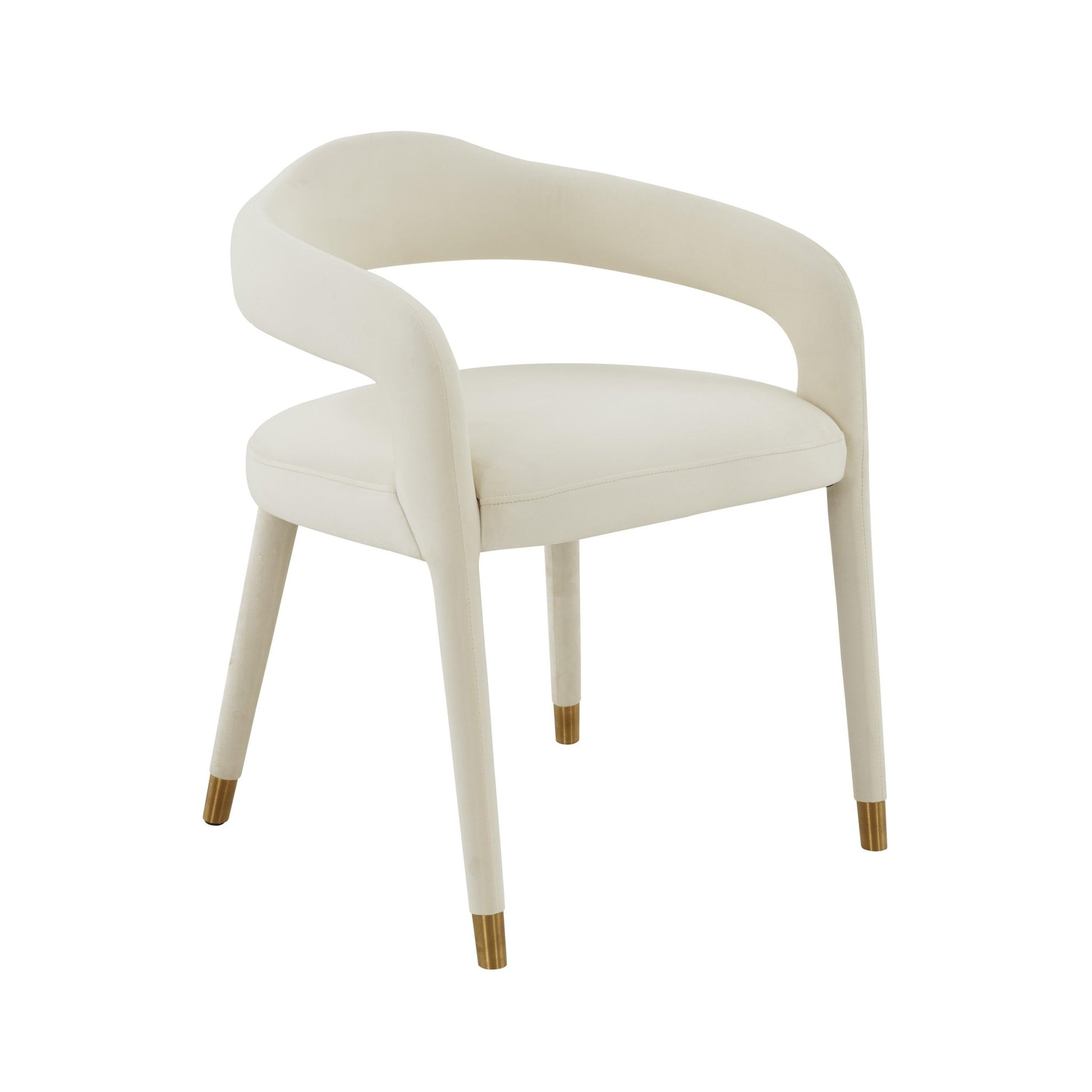 Lucia Cream Velvet Dining Chair - Skandi London