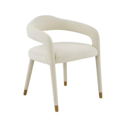 Lucia Cream Velvet Dining Chair - Skandi London