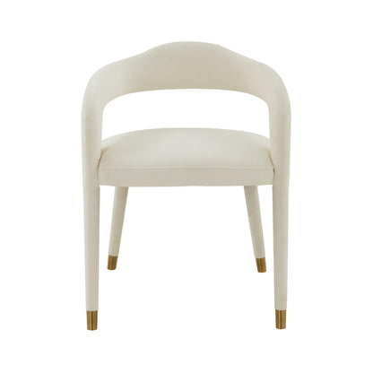 Lucia Cream Velvet Dining Chair - Skandi London