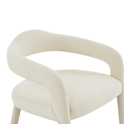 Lucia Cream Velvet Dining Chair - Skandi London